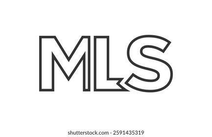 MLS logo design template with strong and modern bold text. Initial based vector logotype featuring simple and minimal typography. Trendy company identity ideal for businesses brand presence.