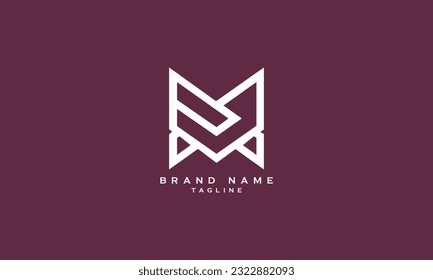 MLV, MV, VM, Abstract initial monogram letter alphabet logo design