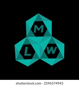 MLW creative minimalist letter logo. MLW unique vector initials alphabet letter logo design
