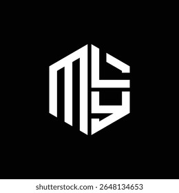 MLY logo MLY icon MLY monogram MLY letter minimalist Circle flat Unique modern abstract logo design.
