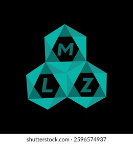 MLZ creative minimalist letter logo. MLZ unique vector initials alphabet letter logo design
