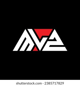 MLZ triangle letter logo design with triangle shape. MLZ triangle logo design monogram. MLZ triangle vector logo template with red color. MLZ triangular logo Simple, Elegant, and Luxurious design.