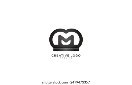 MM Abstract initial monogram letter alphabet logo design