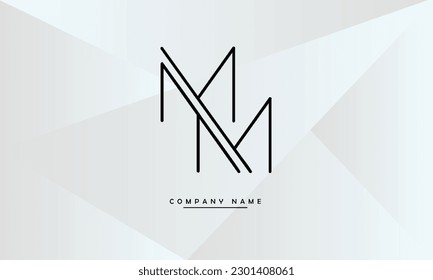 MM Abstract Letters Logo Monogram
