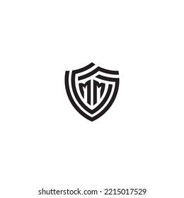 MM abstract line shield concept in high quality professional design that will print well across any print media