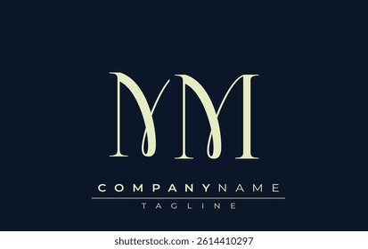 MM abstract Logo. Elegantly Designed Minimalist Monogram Logo with Stylish Lettering. Sophisticated and sleek minimalist monogram showcasing unique lettering design.