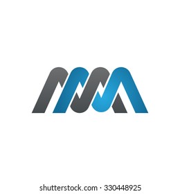 Mm Company Linked Letter Logo Blue Stock Vector (Royalty Free ...