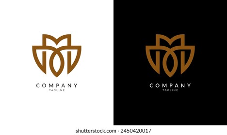 MM company logo. Monogram letter MM logotype design