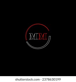 MM creative modern letters logo design template