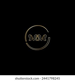 MM creative modern letters logo design template