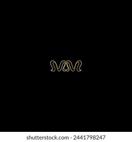 MM creative modern letters logo design template