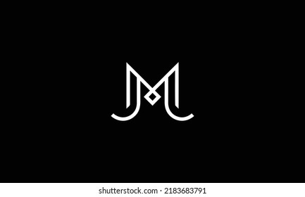 MM. Double M logo. Unique modern creative elegant letter M logo template. Vector icon.