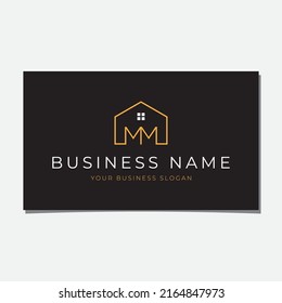 Diseño vectorial del logotipo del hogar de MM