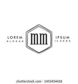 MM Initial beauty monogram logo vector
