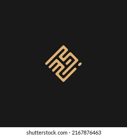MM letra de combinación inicial diseño del logotipo MM concepto gráfico vectorial
