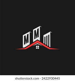 MM Construcción inicial Vector de diseño del logotipo del hogar