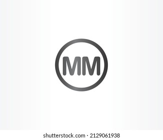 Logo-Design des MM-Anfangssymbolkonzepts