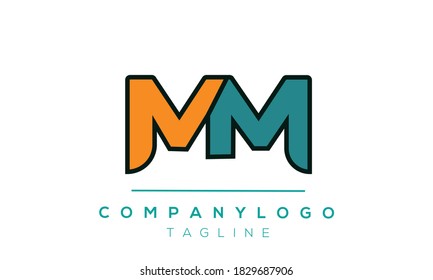 MM Anfangsbuchstaben Textalphabet Logo-Design