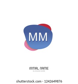 MM Initial logo template vector