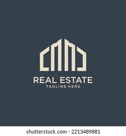MM initial monogram logo for real estate design