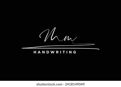 MM initials Handwriting signature logo. MM Hand drawn Calligraphy lettering Vector. MM letter real estate, beauty, photography letter logo design.