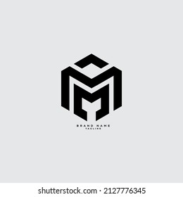 MM letter alphabet logo design in vector format. 
