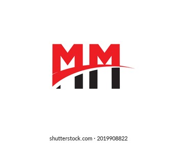 Plantilla de diseño de logotipo inicial de la letra MM