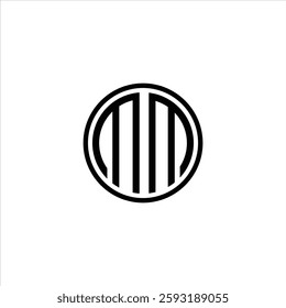 MM Letter Initial Logo Design Template Vector Illustration