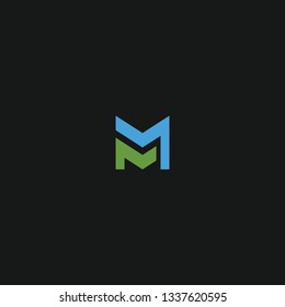 MM Letter initials Logo Template, Simple and Clean Style