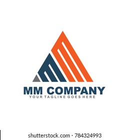 MM letter logo design 