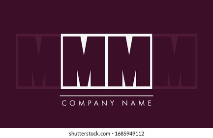 MM Letter Logo Design Template Vector
