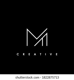 Vector de plantilla de diseño de logotipo de carta MM

