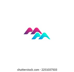Elementos de plantilla de diseño de logotipo de letra MM. Logo de la letra digital abstracta moderna. Ilustración vectorial. Logo colorido de MM.