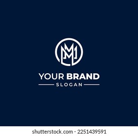 Elementos de plantilla de diseño de logotipo de letra MM. Logo de la letra digital abstracta moderna. Ilustración vectorial.