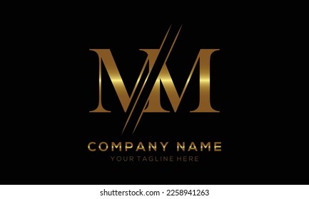 MM letter logo design template elements. MM letter vector logo.