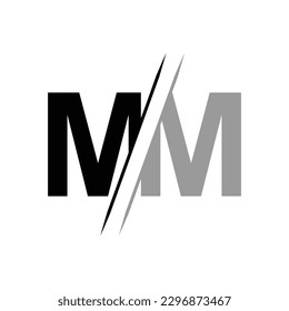Elementos de plantilla de diseño de logotipo de letra MM. Logo del vector de letra MM.