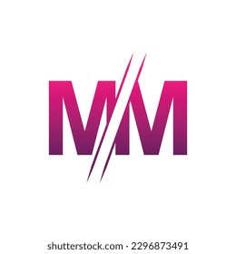 Elementos de plantilla de diseño de logotipo de letra MM. Logo del vector de letra MM.