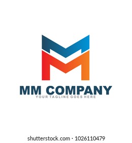 MM Letter logo design vector icon