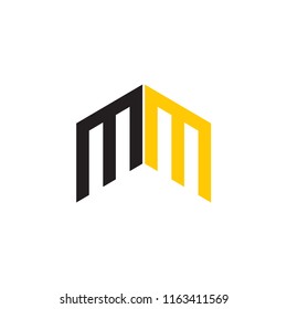 MM letter logo design vector template