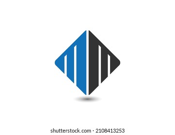 MM letter logo; letter mark; modern design.  