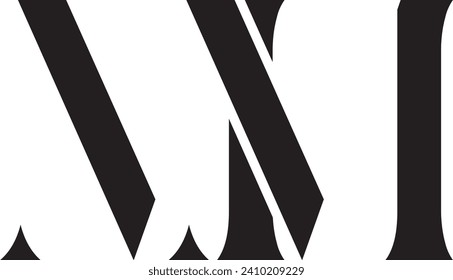 MM letter minimalist modern design