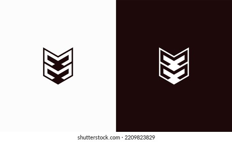 MM Letra imagen vectorial de logotipo fuerte
