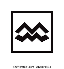 mm letter vector logo initial. mountain vector logo initial