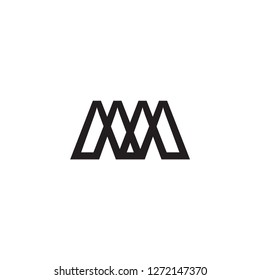 mm letter vector logo. mountain with m initial vector