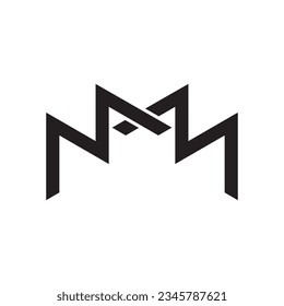 MM Logo-Kronkonzept einzeln auf weißem Hintergrund.