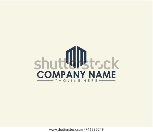 Mm Logo Design Stock Vector (Royalty Free) 746593249