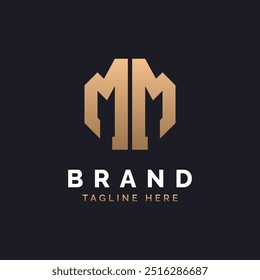 MM Logo Design. Modern, Minimal, Elegant and Luxury MM Logo. Alphabet Letter MM Logo Design for Brand Corporate Business Identity.