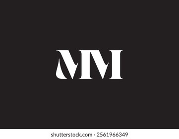 MM logo Design Template Vector Graphic Branding Element.
