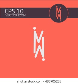 MM logo. geometry. abstraction MM. abbreviation.icon vector. abstract people