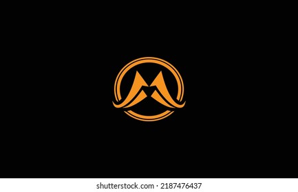 vector de plantilla de diseño de letras iniciales del logotipo MM